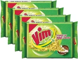 Vim Dishwash Bar, 80g (Pack Of 4) Promo Pack